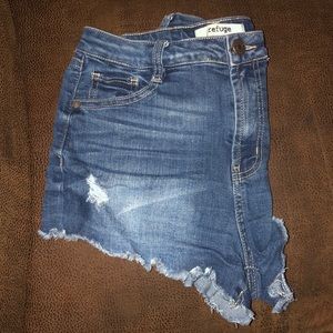 Jean high waisted shorts